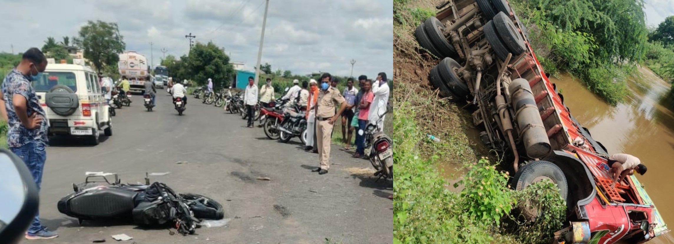 दौंड-लिंगाळी रस्त्यावर ट्रक-दुचाकीचा भिषण अपघात,एकजण ठार