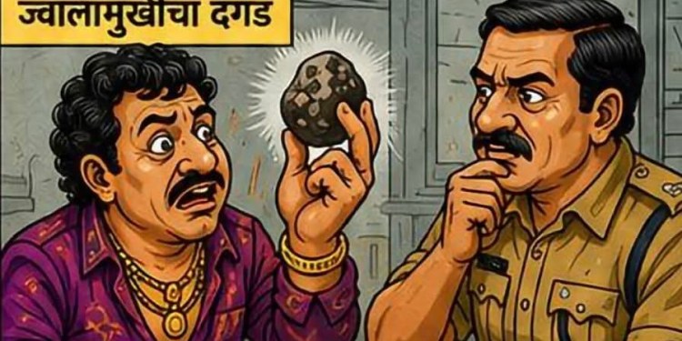 चक्क पोलिसालाही गंडा घातला तो ज्वालामुखीचा दगड..! 