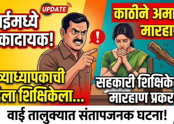 वाईच्या खावली प्राथमिक शाळेत धक्कादायक प्रकार; मुख्याध्यापकांकडून महिला शिक्षिकेला कथित मारहाण, शिक्षिका जखमी