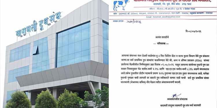 FDA च्या निर्णयाची बारामती दूध संघाकडून कडक अंमलबजावणी; निकृष्ट दर्जाच्या दुधाला नो एन्ट्री!